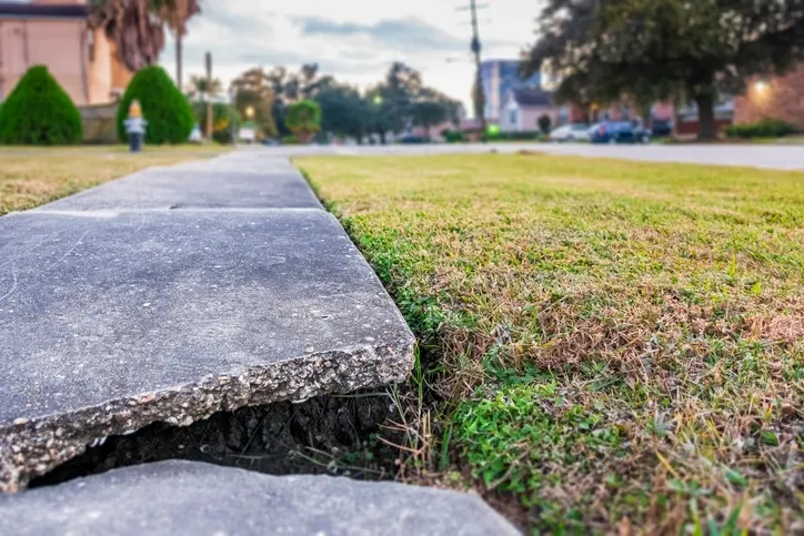 A Broken Sidewalk someone could trip on