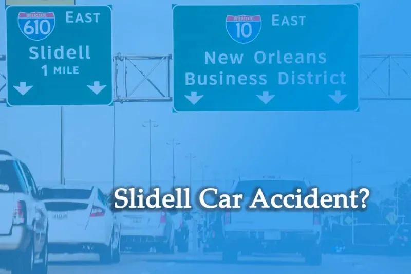 Accidente de auto en la I-10 en Slidell, Luisiana
