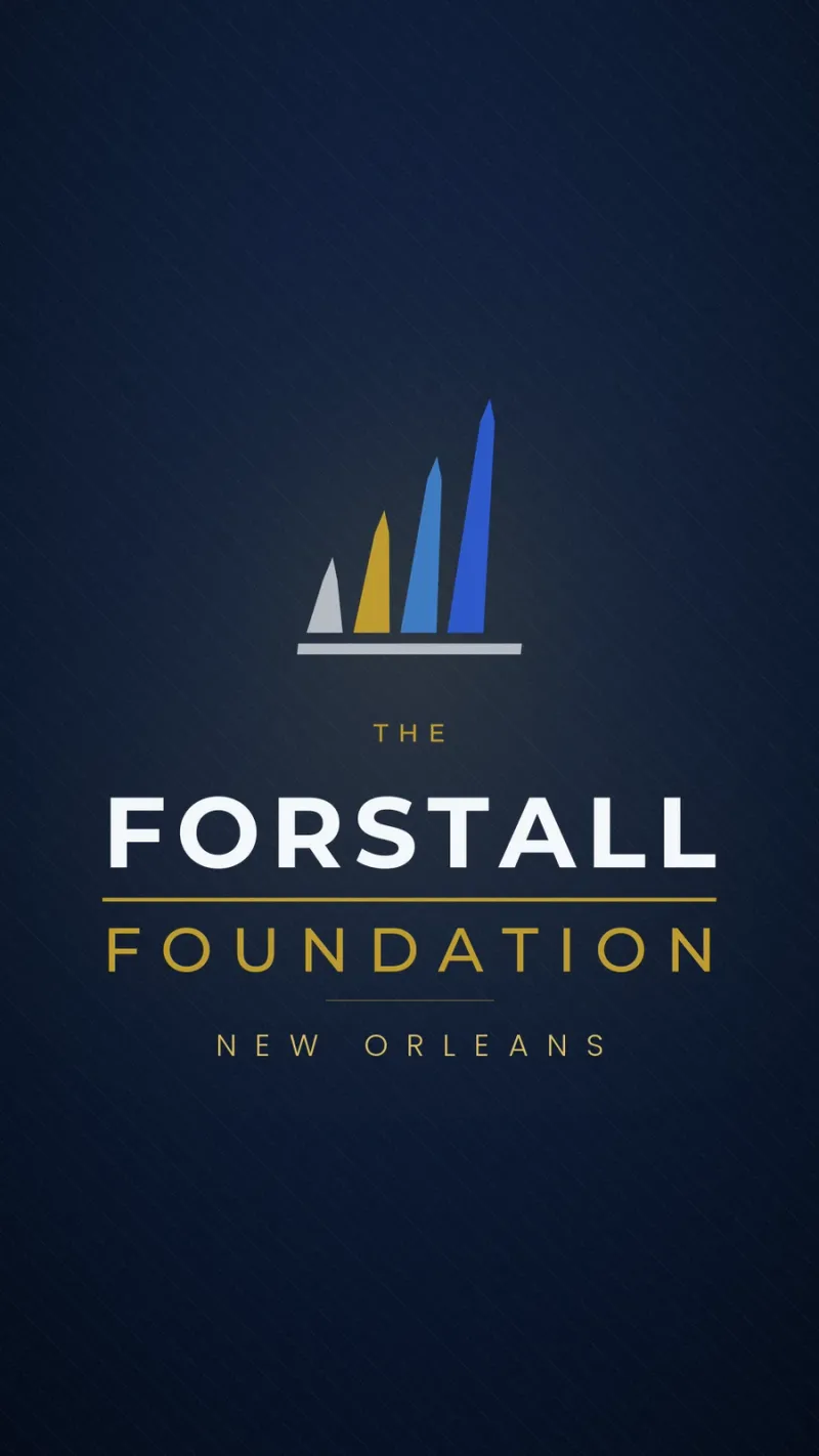The Forstall Foundation wordmark, four sails above the words The Forstall Foundation, New Orleans